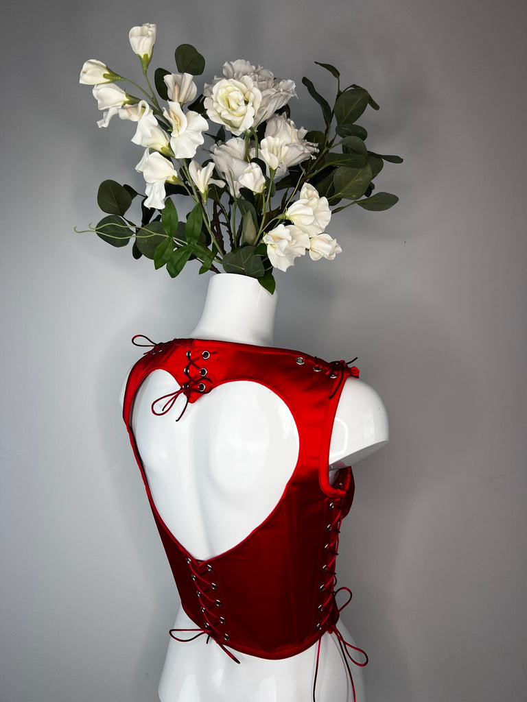 Cupid's heart corset top